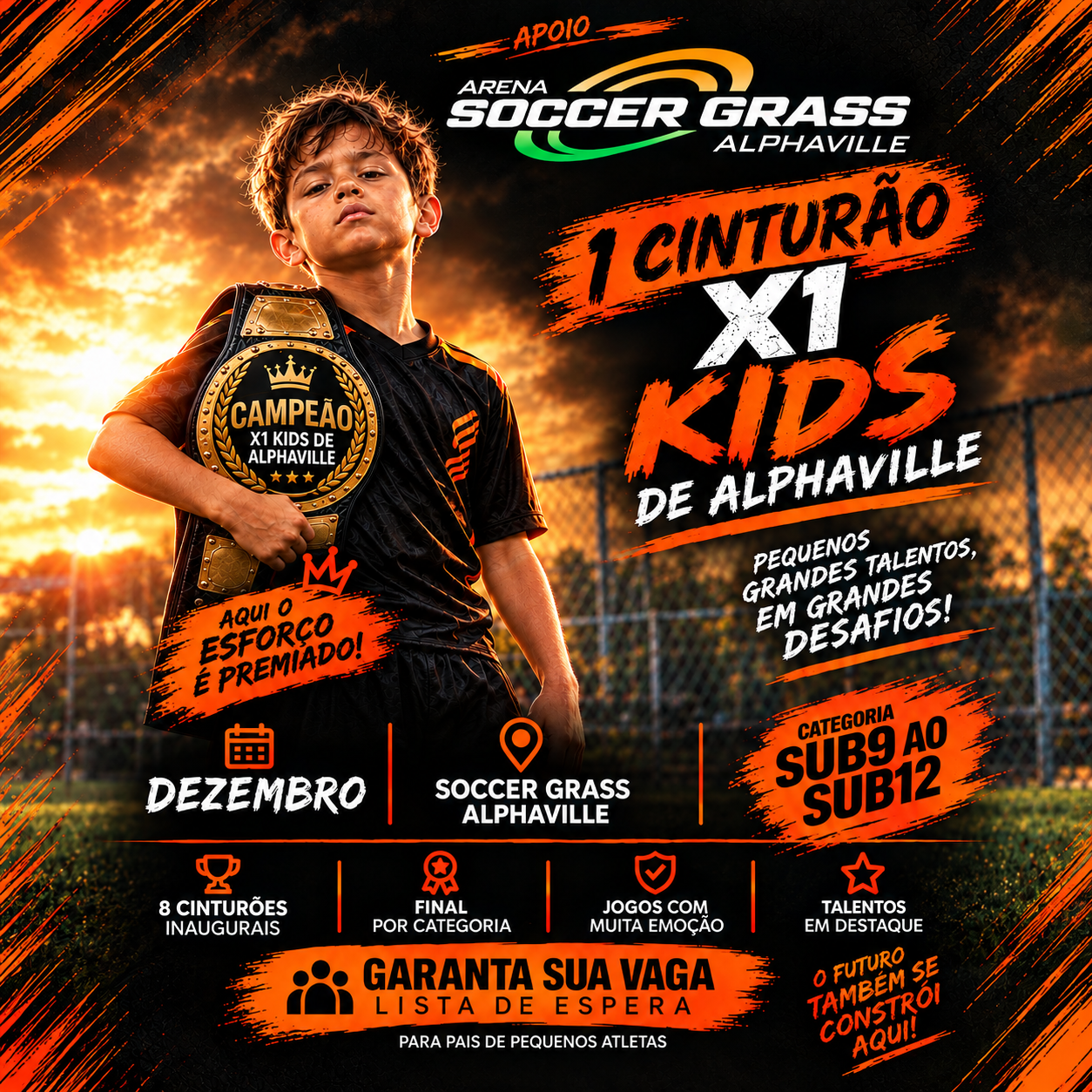 1º Cinturão X1 Kids de Alphaville — Dezembro/2026 — SUB9 ao SUB12